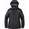 Custom Port Authority Womens Colorblock 3-in-1 Jacket. Blk/Blk/Mag Gy