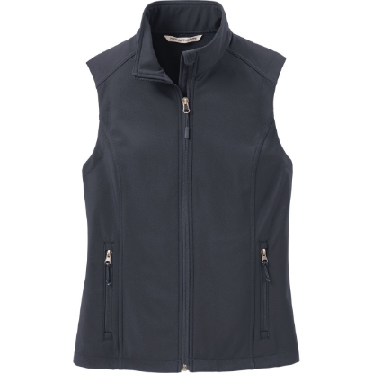 Custom Port Authority Womens Core Soft Shell Vest. Batlshp Grey