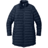 Custom Port Authority Womens Horizon Puffy Long Jacket Dress Blue Navy
