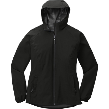 Custom Port Authority Womens Essential Rain Jacket Deep Black