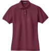 Custom Port Authority Womens Heavyweight Cotton Pique Polo. Burgundy