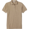 Custom Port Authority Womens Heavyweight Cotton Pique Polo. Khaki Heather