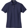 Custom Port Authority Womens Heavyweight Cotton Pique Polo. Navy Blue