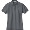 Custom Port Authority Womens Heavyweight Cotton Pique Polo. Steel Grey