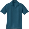 Custom Port Authority Womens Rapid Dry Polo. Moroccan Blue