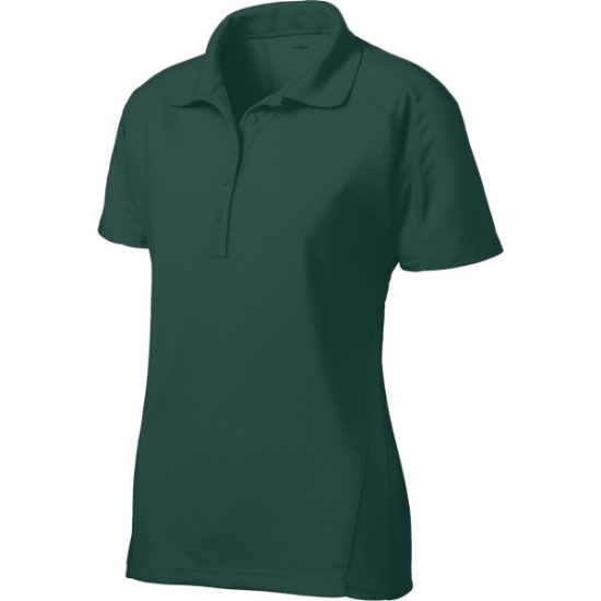 Custom Sport-Tek Womens Dri-Mesh Pro Polo. Dark Green
