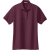Custom Port Authority Womens Silk Touch Polo. Maroon Red
