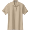 Custom Port Authority Womens Silk Touch Polo. Stone Beige