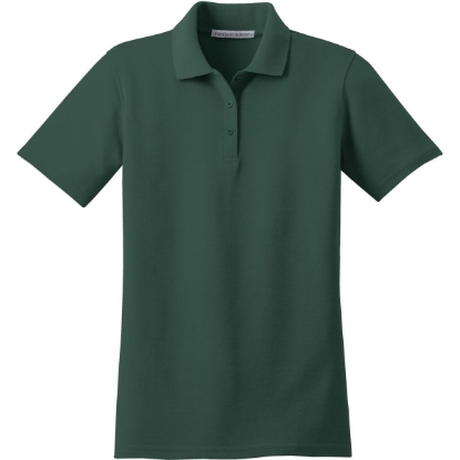 Custom Port Authority Womens Stain-Resistant Polo. Dark Green