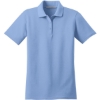 Custom Port Authority Womens Stain-Resistant Polo. Light Blue