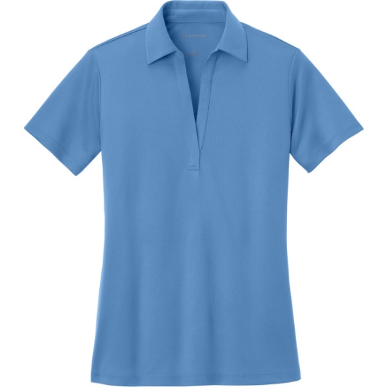Custom Port Authority Womens Silk Touch Performance Polo. Carolina Blue