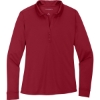 Custom Port Authority Womens Silk Touch Performance Long Sleeve Polo. Red