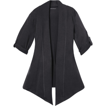 Custom Port Authority Womens Concept Shrug. Grey Smoke