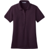 Custom Port Authority Womens Stretch Pique Polo. Aubergine Purp