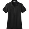 Custom Port Authority Womens Stretch Pique Polo. Black