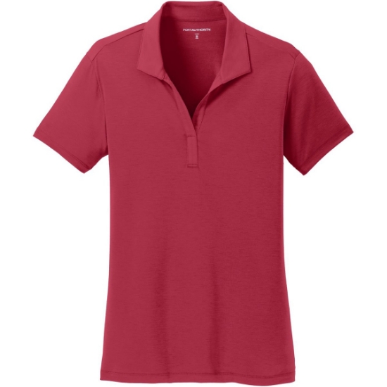 Custom Port Authority Womens Cotton Touch Performance Polo. Chili Red