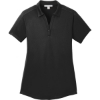 Custom Port Authority Womens Diamond Jacquard Polo. Black