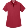 Custom Port Authority Womens Diamond Jacquard Polo. Rich Red