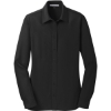 Custom Port Authority Womens Dimension Knit Dress Shirt. Black