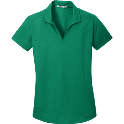 Custom Port Authority Womens Dry Zone Grid Polo. Jewel Green