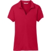 Custom Port Authority Womens Rapid Dry Mesh Polo. Engine Red