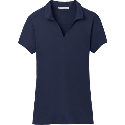 Custom Port Authority Womens Rapid Dry Mesh Polo. True Navy Blue