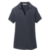 Custom Port Authority Womens Digi Heather Performance Polo. Dark Grey