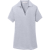 Custom Port Authority Womens Digi Heather Performance Polo. Light Grey