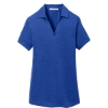 Custom Port Authority Womens Digi Heather Performance Polo. True Royal Blue
