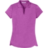 Custom Port Authority Womens Trace Heather Polo. Berry Heather Purple