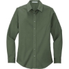 Custom Port Authority Womens Long Sleeve Easy Care Shirt. Clover Green