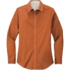 Custom Port Authority Womens Long Sleeve Easy Care Shirt. Texas Orange