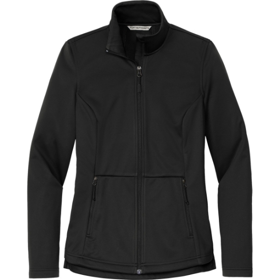 Custom Port Authority Womens Flexshell Jacket Deep Black