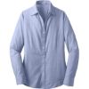 Custom Port Authority Womens Crosshatch Easy Care Shirt. Chambray Blue