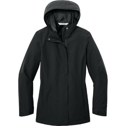 Custom Port Authority Womens C-FREE Rain Jacket Deep Black
