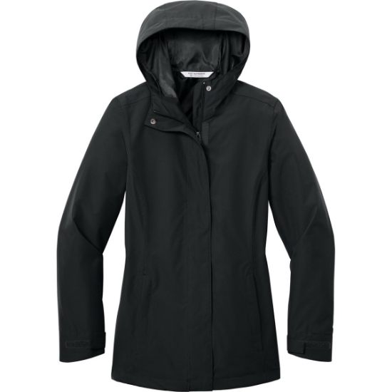 Custom Port Authority Womens C-FREE Rain Jacket Deep Black