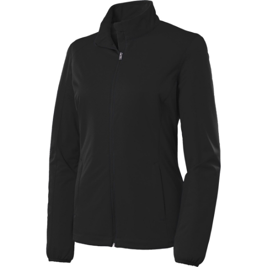 Custom Port Authority Womens Active Soft Shell Jacket. Deep Black
