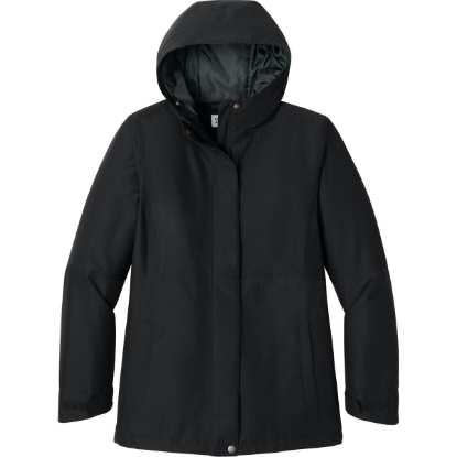 Custom Port Authority Womens Insulated Heavy Ripstop Jacket Deep Black