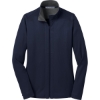 Custom Port Authority Womens Vertical Texture Full-Zip Jacket. True Navy Blue/Iron Gray