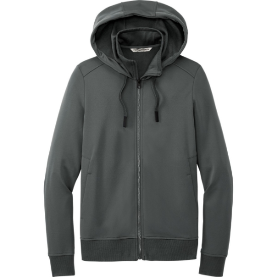 Custom Port Authority Womens Smooth Fleece Hooded Jacket Graphite Gray