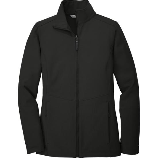 Custom Port Authority Womens Collective Soft Shell Jacket. Deep Black