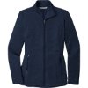 Custom Port Authority Womens Collective Striated Fleece Jacket. Riv Bl Nvy Hth