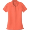 Custom Port Authority Womens Dry Zone UV Micro-Mesh Polo. Coral Splash Orange