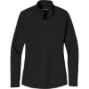 Custom Port Authority Womens Dry Zone UV Micro-Mesh 1/4-Zip Deep Black