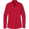 Custom Port Authority Womens Dry Zone UV Micro-Mesh 1/4-Zip Rich Red
