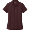 Custom Port Authority Womens Wearever Signature Pique Polo Maroon Red