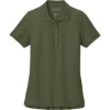 Custom Port Authority Womens Wearever Signature Pique Polo Olive Drab Green