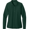 Custom Port Authority Womens Wearever Signature Pique Long Sleeve Polo Dark Green