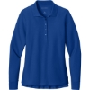 Custom Port Authority Womens Wearever Signature Pique Long Sleeve Polo True Royal Blue