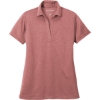 Custom Port Authority Womens Heathered Silk Touch Performance Polo. Garnet Hthr